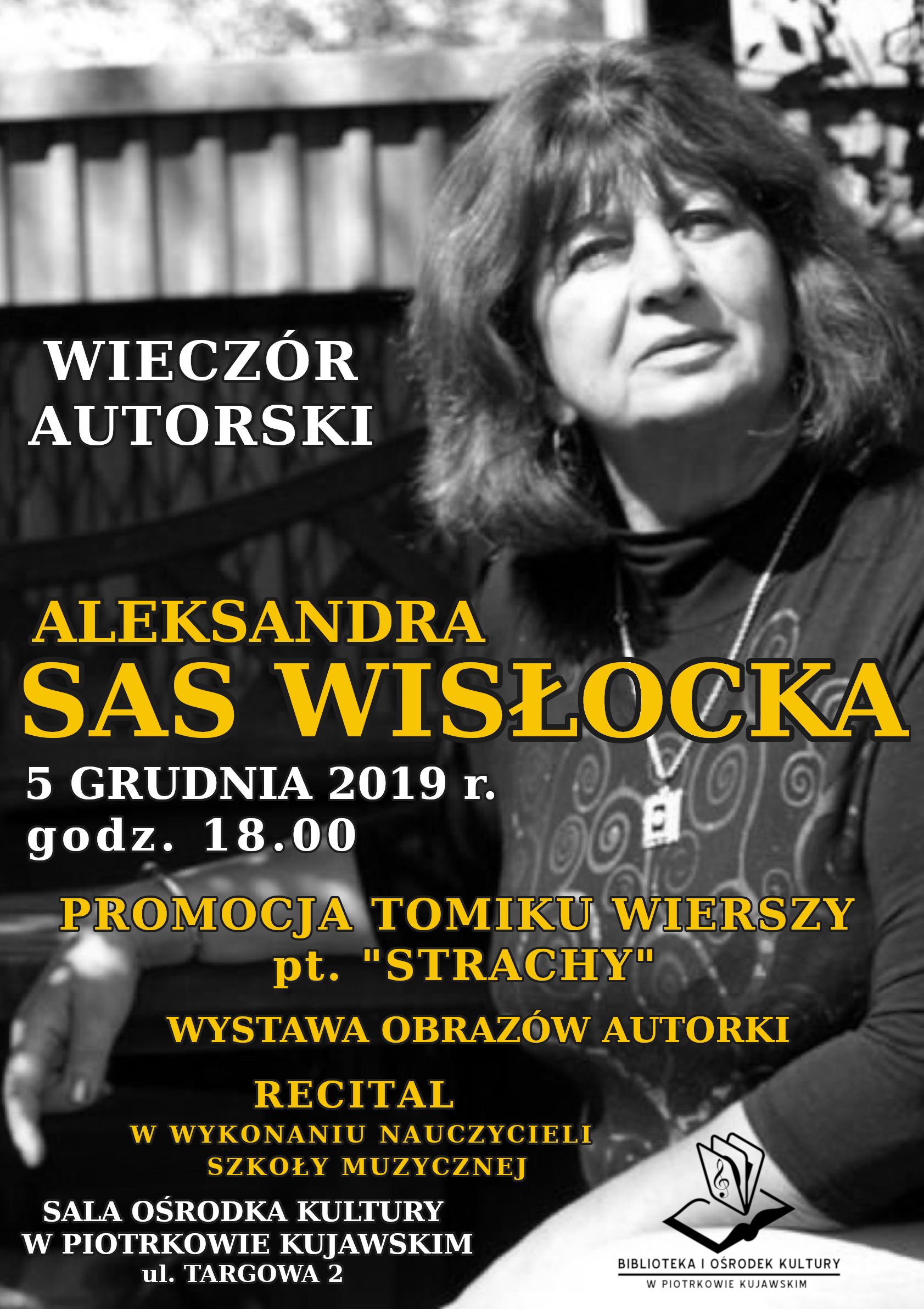 Wieczór autorski Aleksandry Sas Wisłockiej